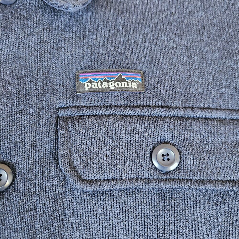 Patagonia Men's Navy Blue Wool-Blend Button Jacket - Picture 5 of 13
